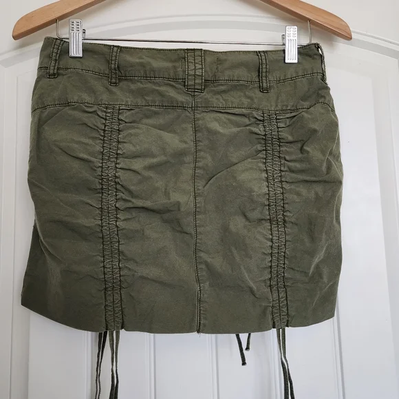 Garage Women’s Army Military Green Skirt Petite Small - Picture 4 of 6
